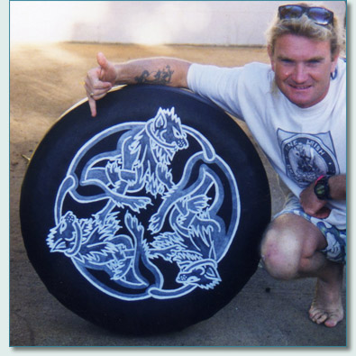 'Celtic Lions' Wheelcover by Hamish Douglas Burgess